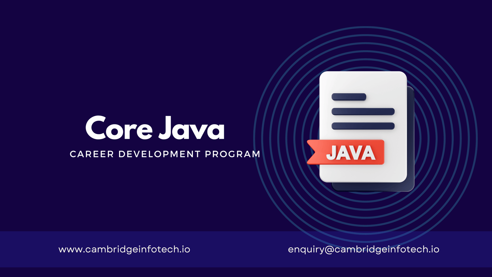 Core Java Career Development Program in Bangalore