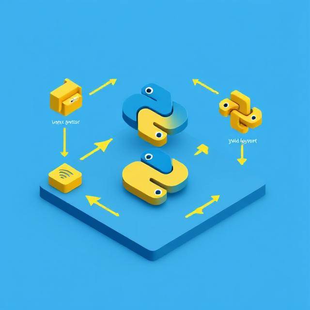 Visual representation of Advanced Python generators and async programming flow.