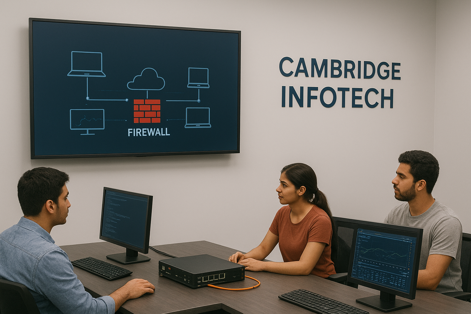 Trainer teaching network security concepts in Cybersecurity Course in Bangalore classroom.