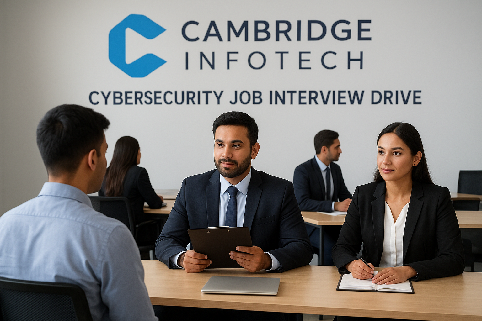Cybersecurity Course in Bangalore students participating in placement drive at Cambridge Infotech.