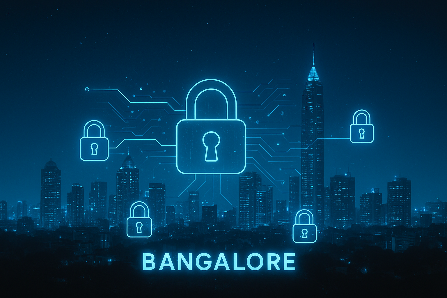 Bangalore IT hub visual symbolizing Cybersecurity Course in Bangalore career opportunities. 