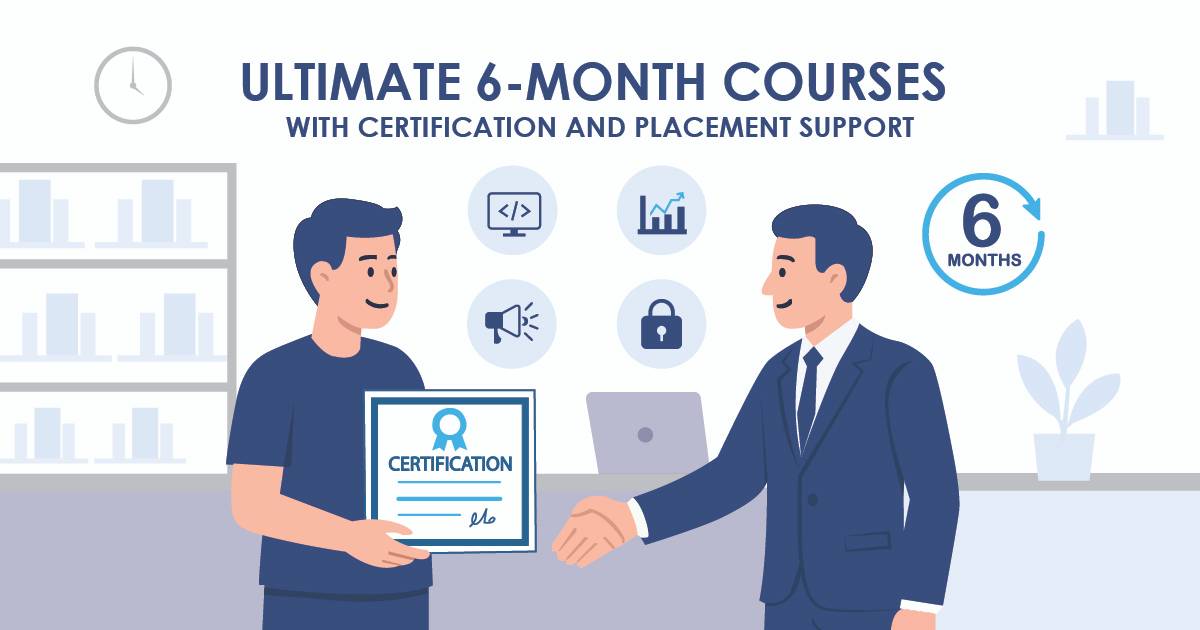 6-Month Courses with Certification and Placement Support – Cambridge InfoTech career training banner