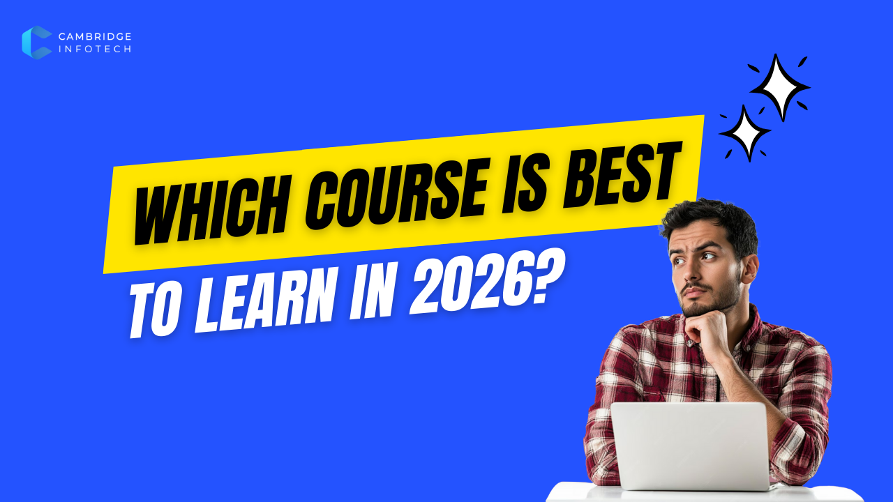 Students learning AI, Data Science, and Cloud Computing in a modern digital classroom — Which Course Is Best to Learn in 2026