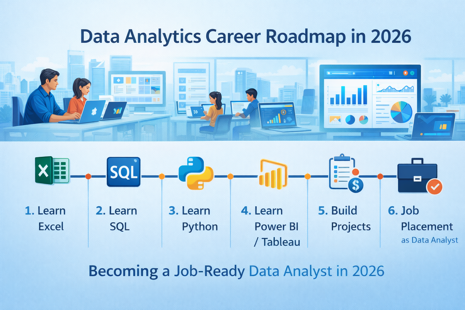 Data analytics career roadmap in 2026 for freshers