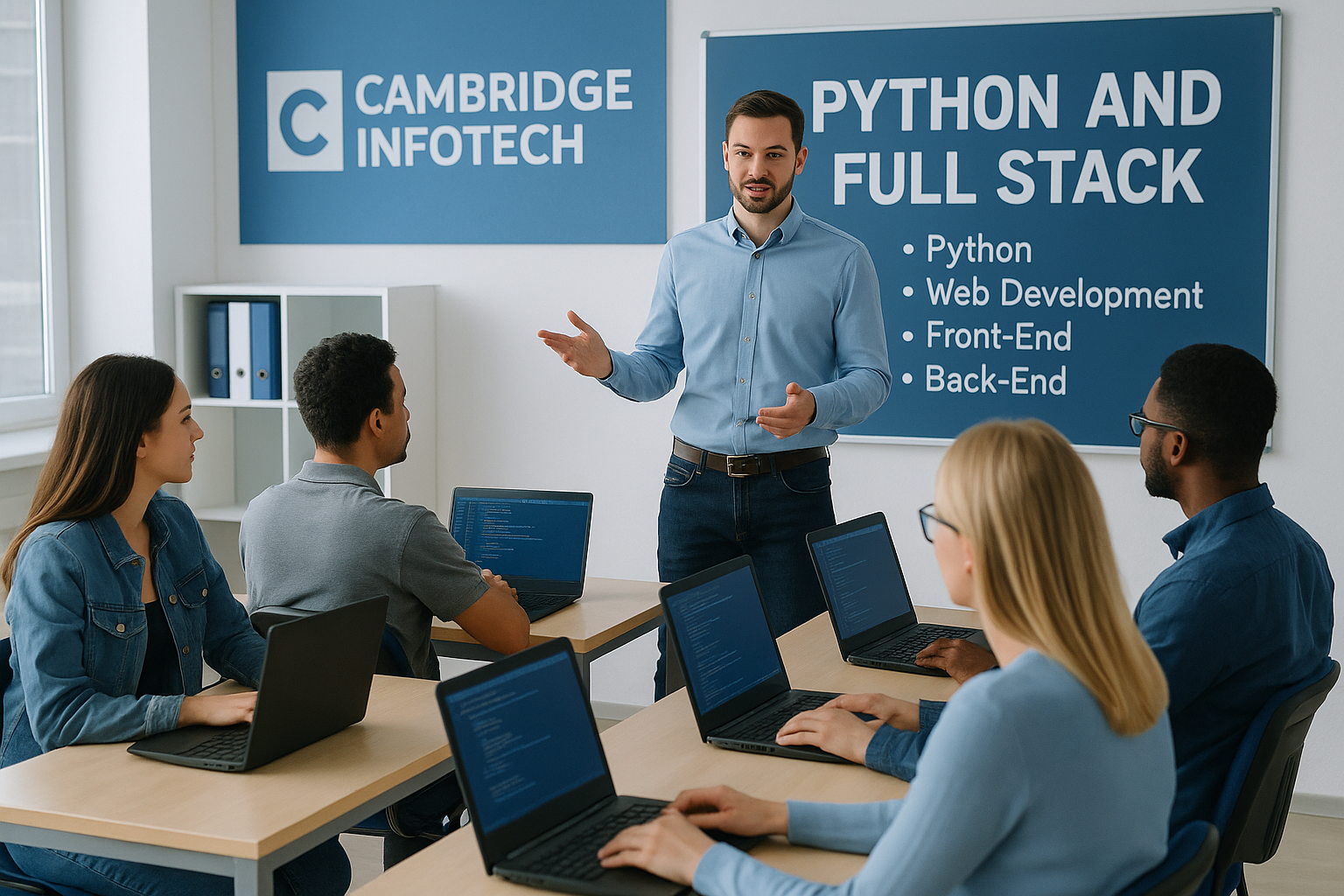 Cambridge Infotech classroom offering the best computer courses in Kammanahalli.
