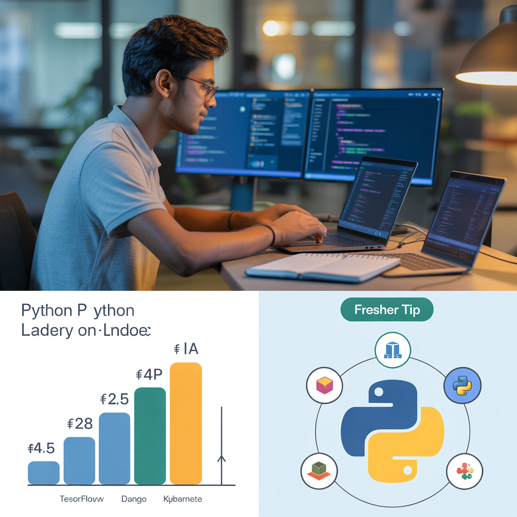 Image Alt Text Python developer salary in Bangalore 2026 — experience level chart