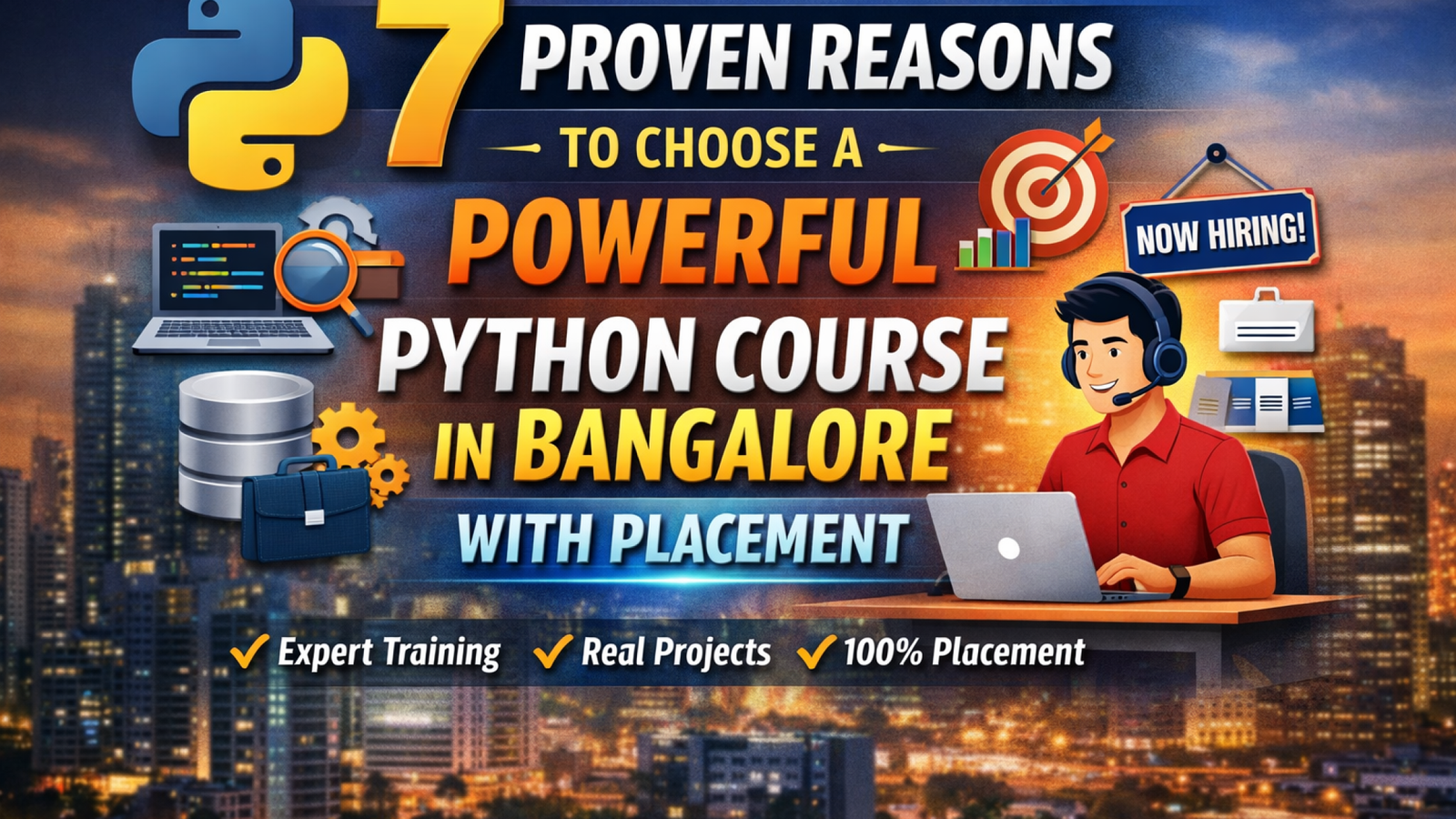 7 proven reasons to choose a powerful Python course in Bangalore with placement, featuring Python training, real projects, and 100% job assistance at Cambridge Infotech