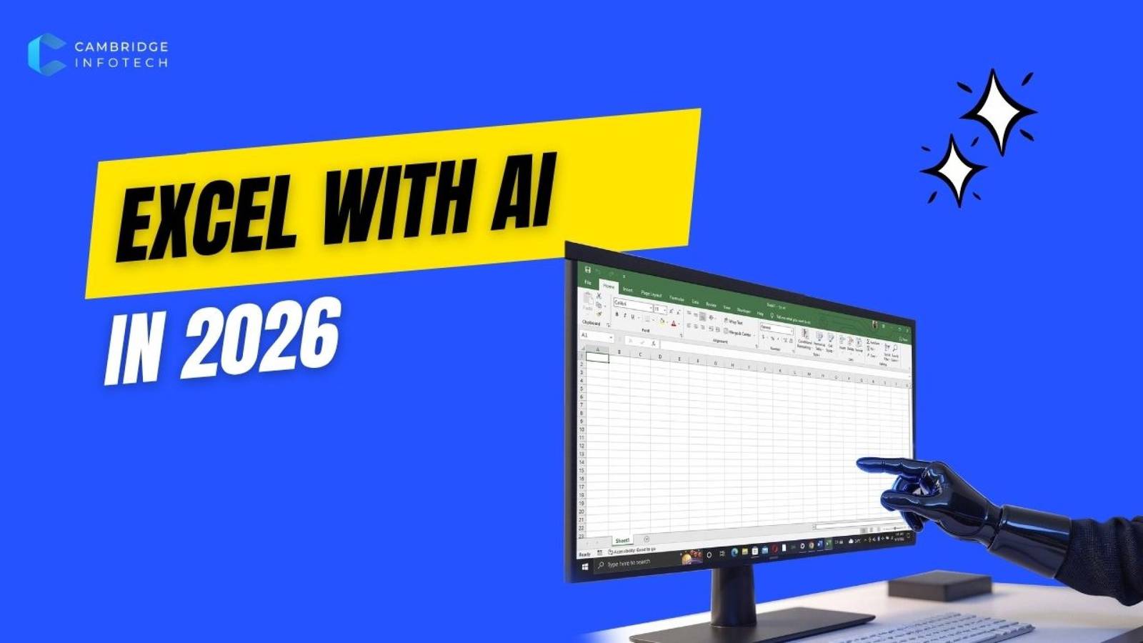Excel with AI Copilot dashboard automation in modern workspace